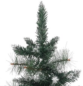 Árvore de Natal artificial c/ suporte 60 cm PVC verde e branco
