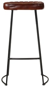 7 pcs conj. de bar madeira de mangueira áspera maciça e metal