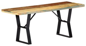 vidaXL Banco 110 cm madeira recuperada maciça