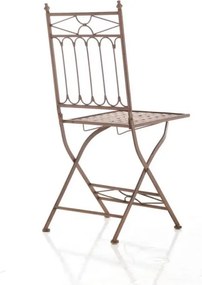 Cadeira de jardim dobrável Asina 40 x 95 x 40 cm Castanho antigo