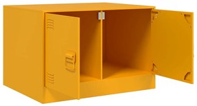 Mesa de centro 67x50x44 cm aço amarelo mostarda