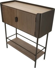 ARMÁRIO TORONTO 100X42X110 CM CINZENTO E CASTANHO