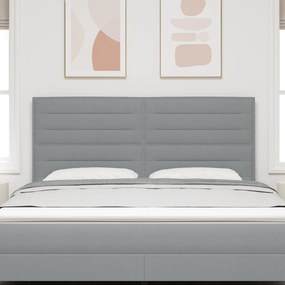 Cabeceira Design Linhas Cinzento Claro 180 cm Tecido
