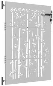 Portão de jardim 85x150 cm aço corten design bambu