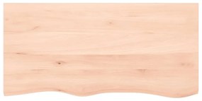 Prateleira de parede 100x50x(2-6)cm carvalho maciço não tratado