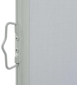 Toldo lateral retrátil para pátio 140x300 cm cinzento