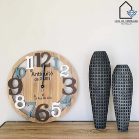 Jarras Decorativas Quadrados Preto&amp;Cinza - 48 centímetros