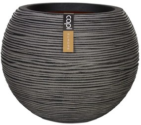 424221 Capi Vaso redondo Nature Rib 40x32 cm antracite KOFZ270