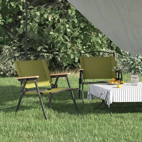 vidaXL Cadeiras de campismo 2 pcs 54x43x59 cm tecido oxford verde