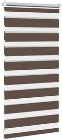 Estore de rolo 40 x 100 cm, linhas de zebra / Café