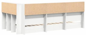 Cama estante Branca 75 x 190 cm em madeira engenheirada