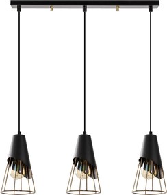 Candeeiro de Teto Sivani Tel – Preto – 67 x 17 cm