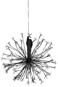 Luminária de Natal suspensa esfera preta 60cm Incl. LED com temporizador IP44 - Nobu