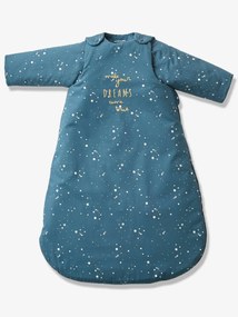 Agora -15%: Saco de bebé com mangas amovíveis, tema Urso polar azul escuro liso com motivo