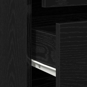 Cômoda vidaXL Preto Carvalho 60x41x76 cm Madeira Derivada