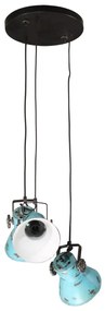 Candeeiro suspenso 25 W 30x30x100 cm E27 azul desgastado