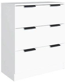 3 pcs aparadores derivados de madeira branco