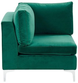 Módulo de canto em veludo verde EVJA Beliani