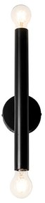 Aplique Art Deco preto 2 luzes - Tubi Art Deco