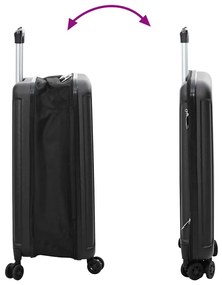 Mala Dobrável Shell Duro 20'' Preta 34x23x55,5 cm ABS