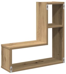 Prateleiras cubo 2 pcs derivados de madeira carvalho artisiano