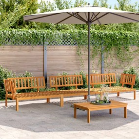 vidaXL 4 pcs conjunto de móveis de paletes p/ jardim acácia maciça