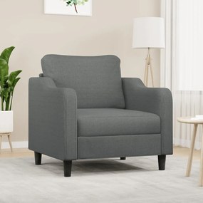 Poltrona 60 cm tecido cinzento-escuro