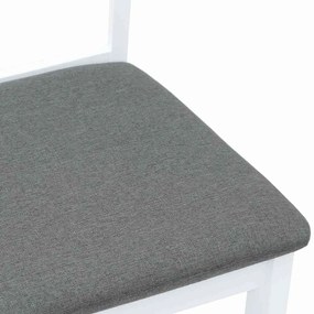 Cadeiras de jantar com almofadões 2 pcs madeira maciça branco