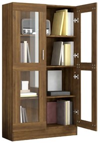 Vitrine 82,5x30,5x150 cm derivados de madeira carvalho castanho