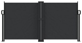Toldo lateral retrátil 120x600 cm preto