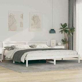 vidaXL Estrutura da Cama Branco 180 x 200 cm Madeira de pinho maciça