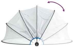 Cúpula de piscina redonda 406x203 cm PVC