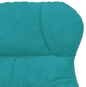Cadeira Relaxante Veludo Turquesa