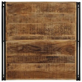 Mesa de centro 100x100x35 cm madeira de mangueira áspera maciça