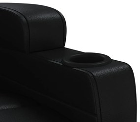 Poltrona de massagens couro artificial preto