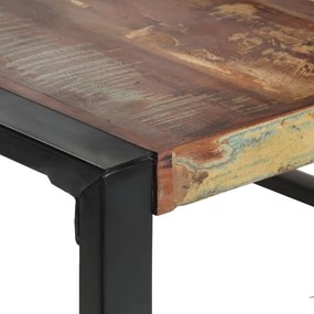 Mesa de jantar 140x140x75 cm madeira recuperada maciça