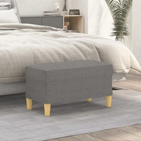 vidaXL Banco 70x35x41 cm tecido cinzento-escuro