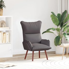 Cadeira Relaxante vidaXL Cinza em Couro Sintético