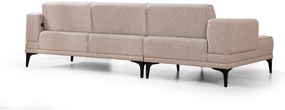 Sofá-Cama de Canto Horizon – Castanho Claro – 140x250 cm