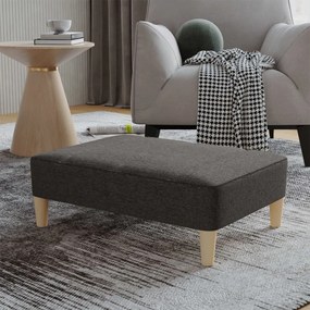 vidaXL Apoio de pés 78x56x32 cm tecido cinzento-escuro