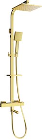 Mexen CQ45 conjunto banheira-duche com chuveiro de teto e misturadora termostática, dourado - 779104595-50