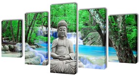 Políptico com impressão Buddha 200x100 cm