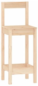 3 pcs conjunto de bar pinho maciço