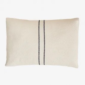 Coussin Rectangulaire 40x60 Cm En Coton Louisa Branco - Azul-marinho - Sklum