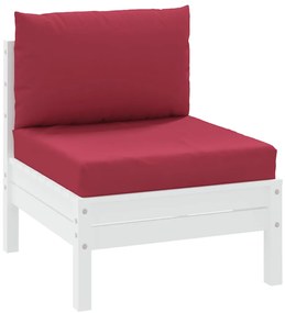 Almofadões p/ móveis paletes 2 pcs tecido oxford vermelho tinto