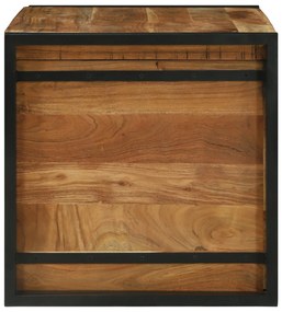 Caixa de Armazenamento 80x50x50 cm Madeira Maciça de Acácia