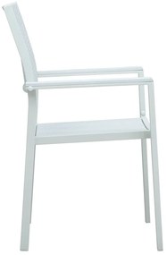 Cadeiras jardim 4 pcs plástico branco aspeto vime