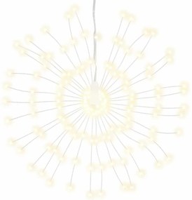 Iluminações estrelares Natal 140 LEDs 4 pcs 17 cm branco quente