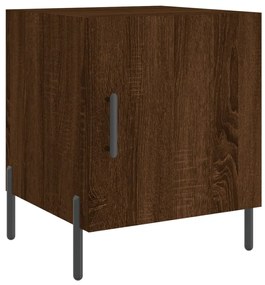 Mesa cabeceira 2pcs 40x40x50cm deriv. madeira carvalho castanho