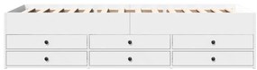 Sofá-cama com gavetas sem colchão 75x190 cm branco